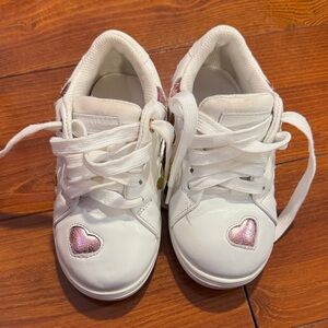 Kurt Geiger White Sneakers with Pink Heart